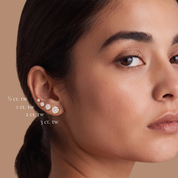 La Ronde® Bezel Diamond Stud Earrings, 14K Yellow Gold