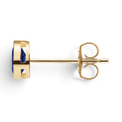 La Poire® Bezel Sapphire Stud Earrings, 14K Yellow Gold