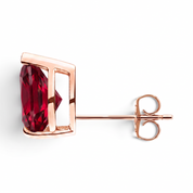 La Poire® Ruby Stud Earrings, 14K Rose Gold