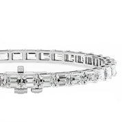 L'Emeraude® East-West Diamond Tennis Bracelet 3*5mm (Platinum)