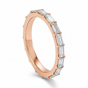 L'Emeraude® East-West Diamond Eternity Band 2x4mm, 14K Rose Gold