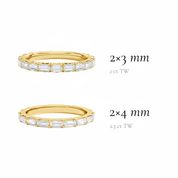 L'Emeraude® East-West Diamond Eternity Band 2x4mm, 14K Gold