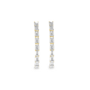 L'Emeraude® Diamond C-Hoop Earrings 2*3mm, 14K Gold