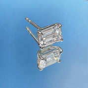 L'Emeraude® Emerald Stud Earrings, Sterling Silver