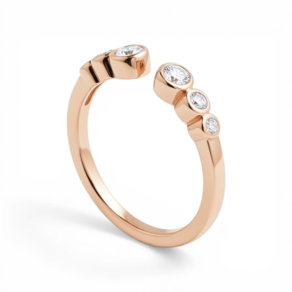 Celestial Diamond Band, 14K Rose Gold