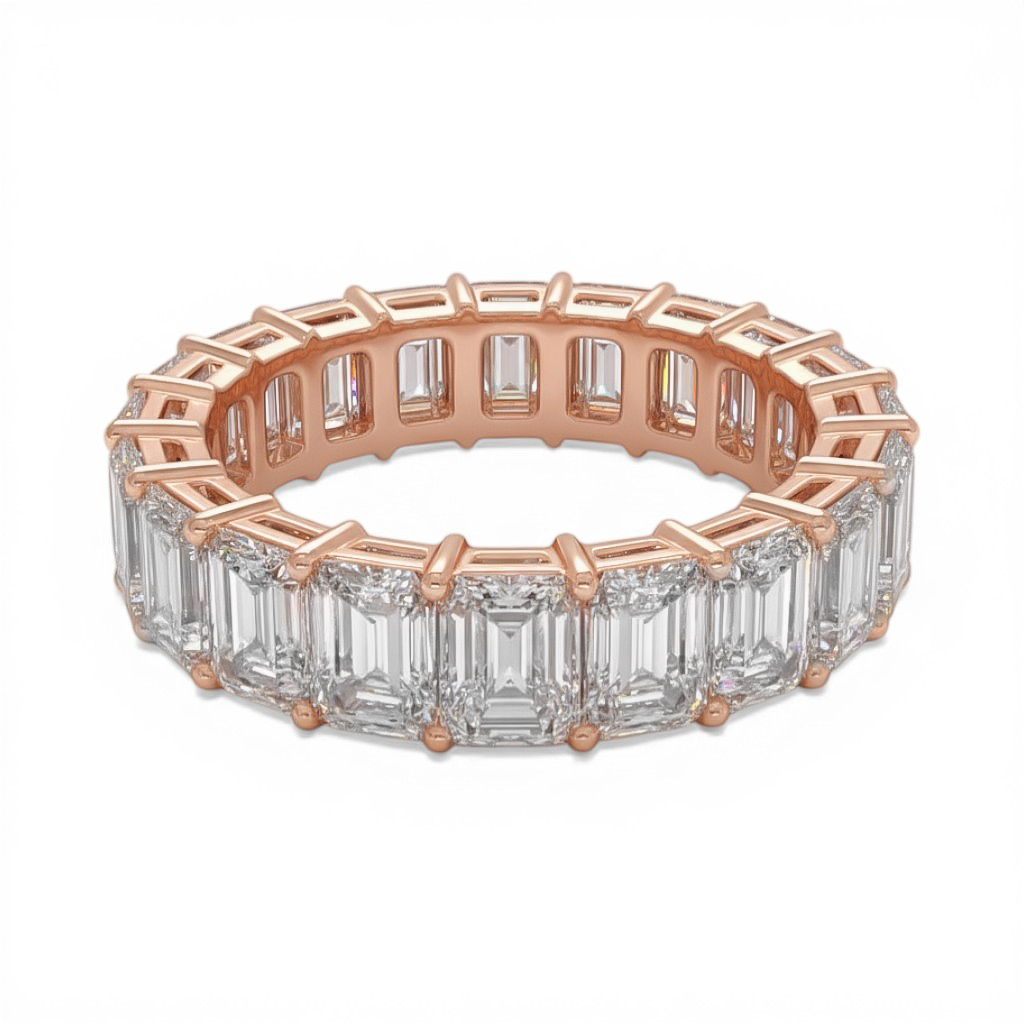 L'Emeraude® Diamond Eternity Band 3x5mm, Gold Vermeil