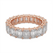 L'Emeraude® Diamond Eternity Band 3x5mm, Gold Vermeil