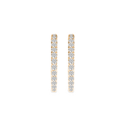 La Ronde® Diamond C-Hoop Earrings, 14K Rose Gold