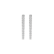 La Ronde® Diamond C-Hoop Earrings, Platinum