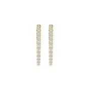 La Ronde® Diamond C-Hoop Earrings, 14K Gold