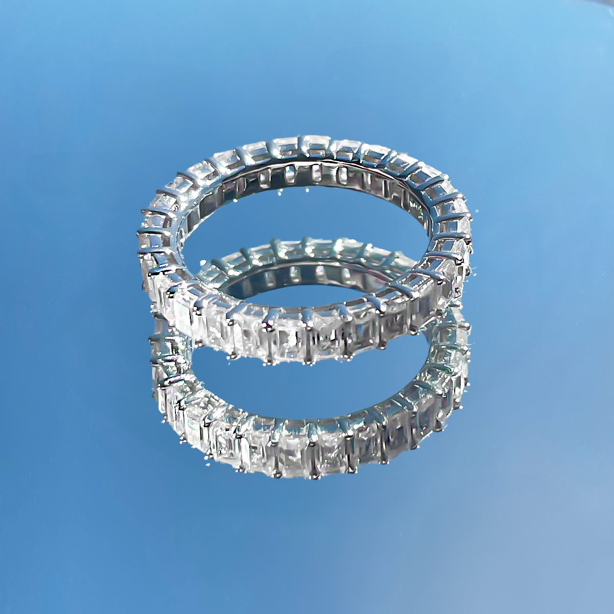L'Emeraude® Diamond Eternity Band 2x4mm, 14K White Gold