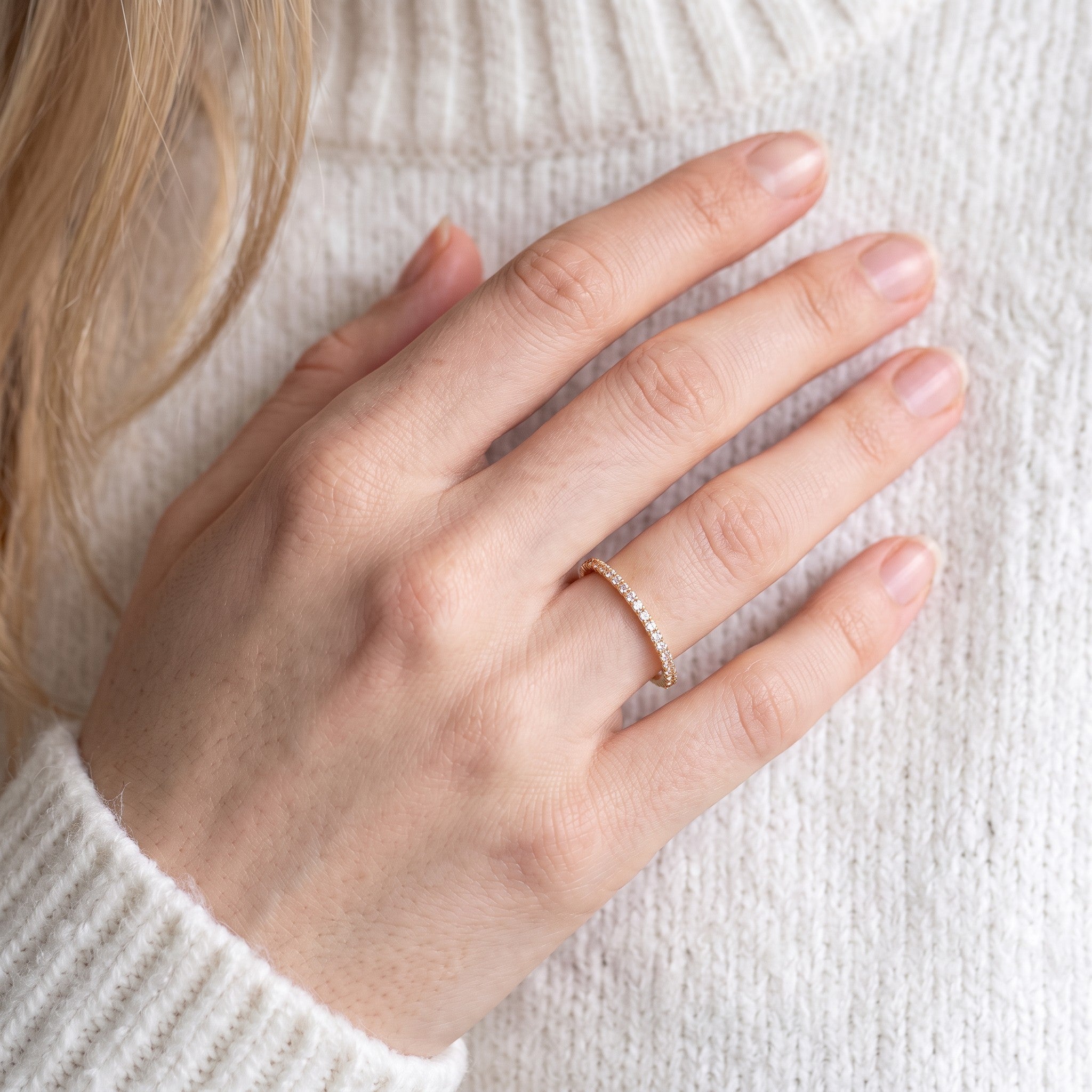 La Ronde® Diamond Eternity Band 1.3mm, 14K Gold