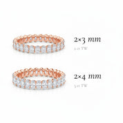 L'Ovale® Diamond Eternity Band 2x3mm, 14K Rose Gold