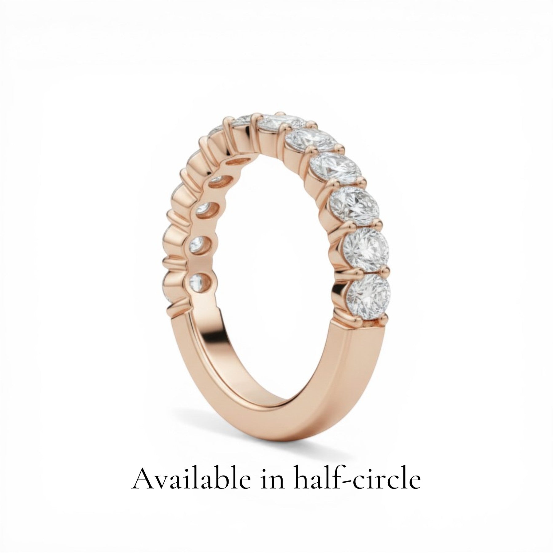 L'Ovale® Diamond Eternity Band 2x3mm, 14K Rose Gold