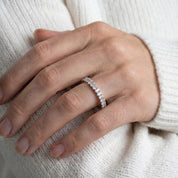 L'Ovale® Diamond Eternity Band 2x3mm, 14K White Gold