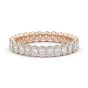 L'Ovale® Diamond Eternity Band 2x3mm, 14K Rose Gold