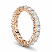 L'Ovale® Diamond Eternity Band 2x3mm, 14K Rose Gold