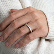 L'Ovale® Diamond Eternity Band 2x3mm, 14K Rose Gold