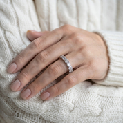 La Ronde® Diamond Eternity Band 3mm, Sterling Silver