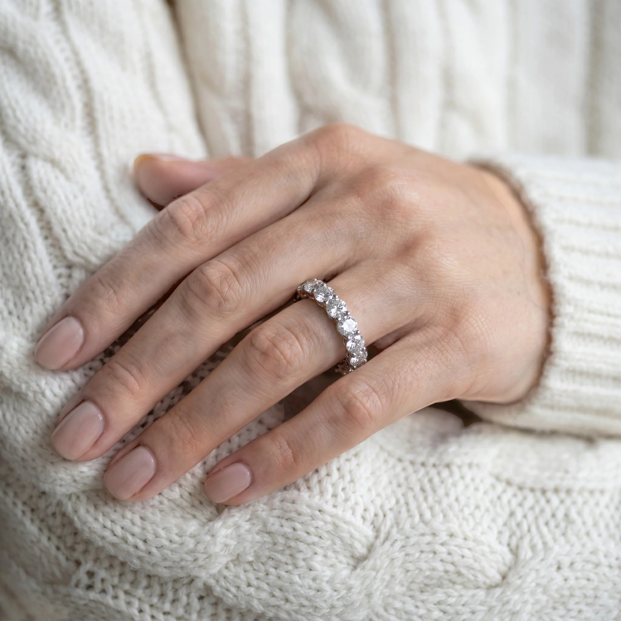 La Ronde® Diamond Eternity Band 3.75mm, 14K White Gold