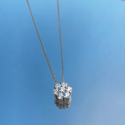 La Fleur® Diamond Pendant Necklace, 14K White Gold