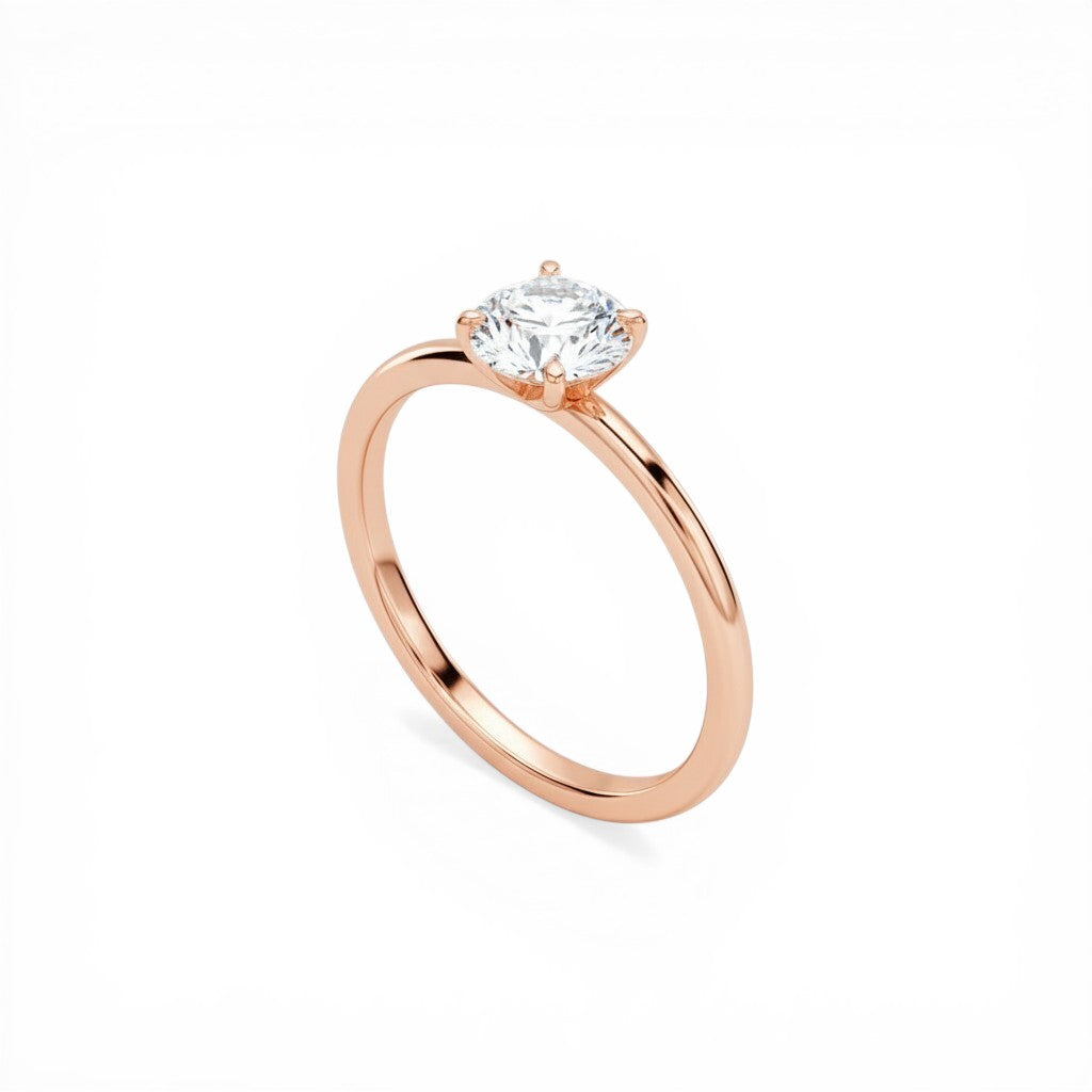 La Ronde® Solitaire 0.5ct Diamond Ring, 14K Rose Gold