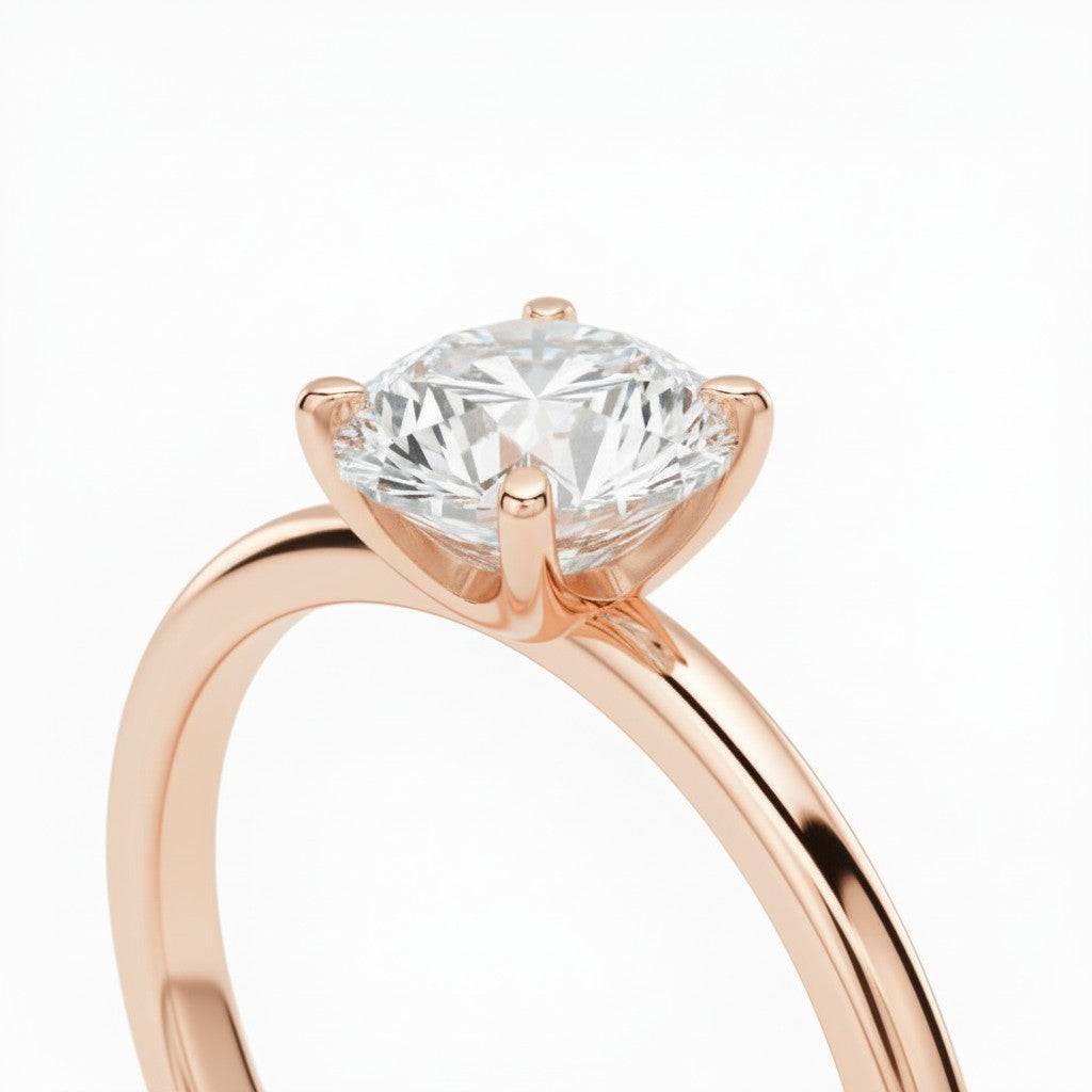La Ronde® Solitaire 0.5ct Diamond Ring, 14K Rose Gold