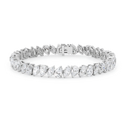 Marquise & Pear Tennis Bracelet (Platinum)