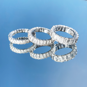 L'Emeraude® Diamond Eternity Band 2x3mm, Gold Vermeil