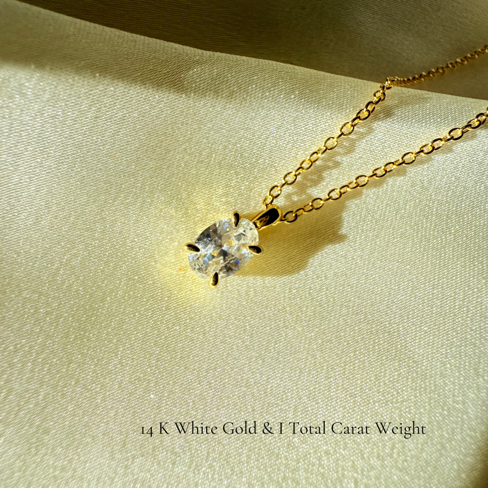L'Ovale® Diamond Pendant Necklace, Gold Vermeil