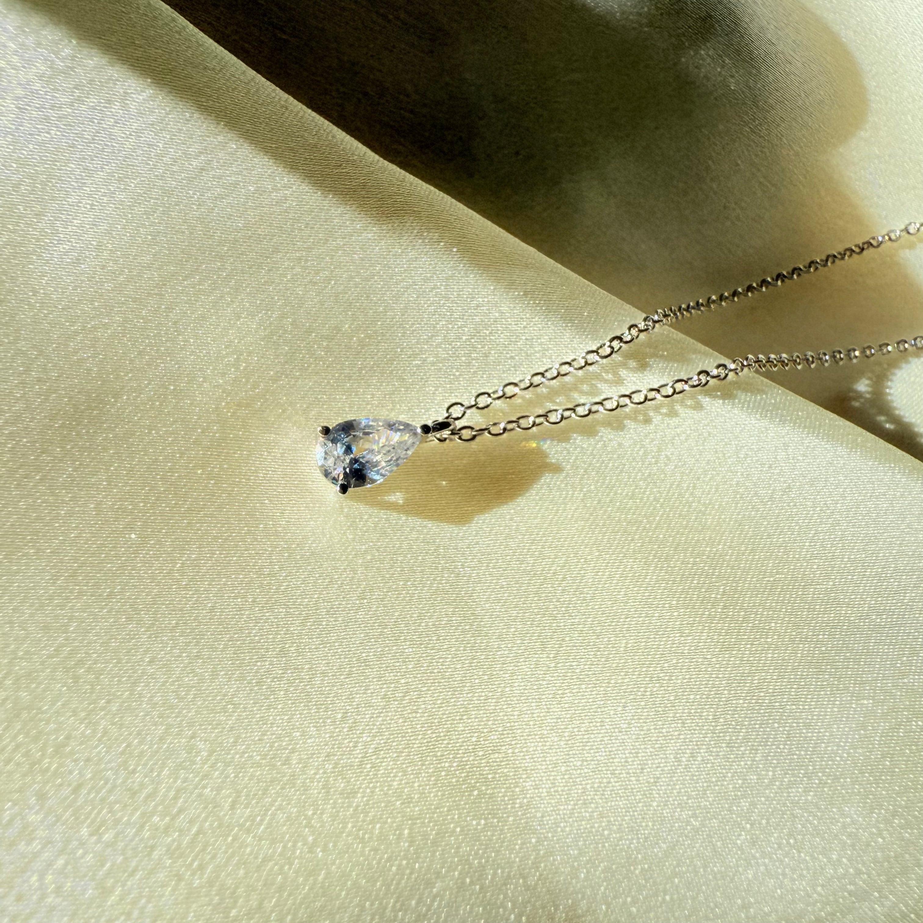 La Poire® Diamond Pendant Necklace, 14K Rose Gold