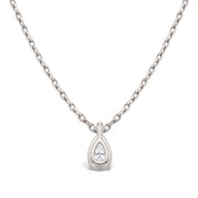 La Poire® Diamond Pendant Necklace, Sterling Silver