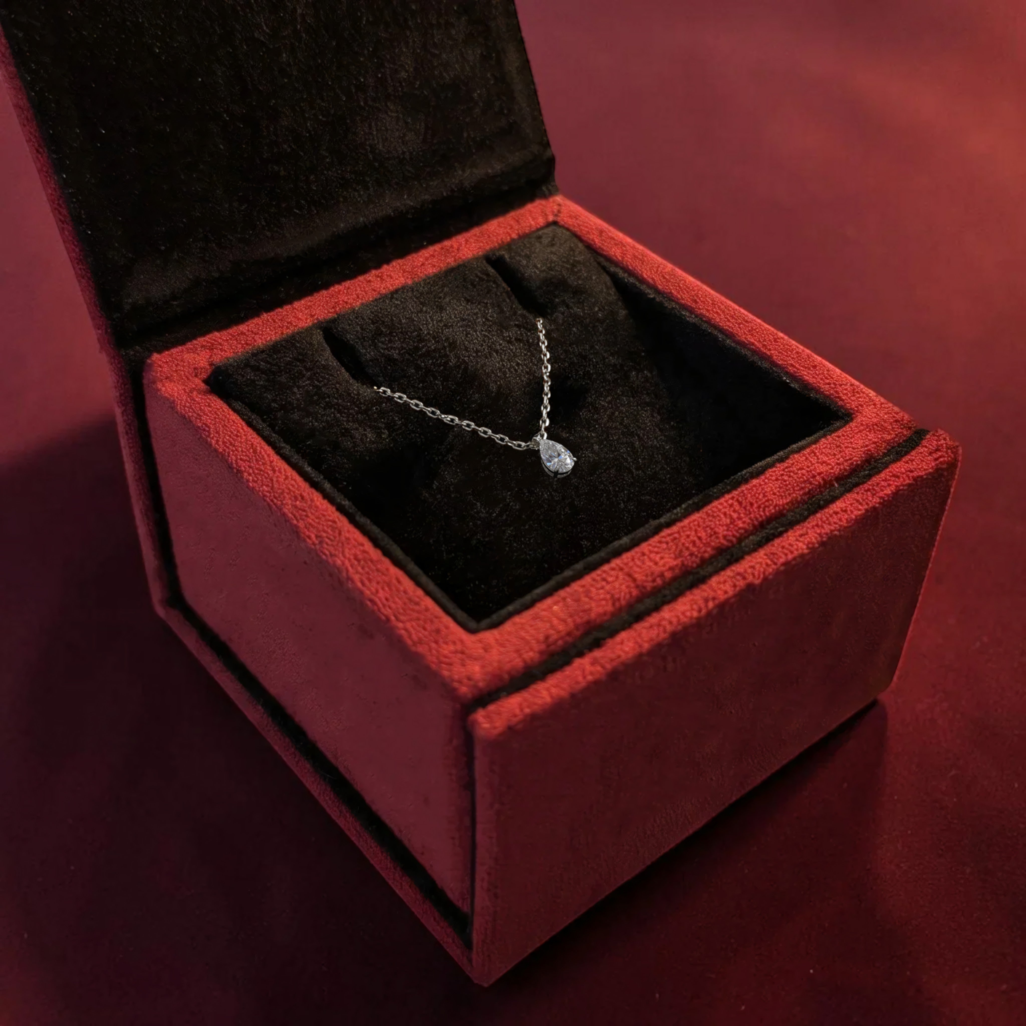La Poire® Diamond Pendant Necklace, Sterling Silver