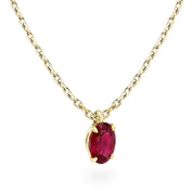 L'Ovale® Ruby Pendant Necklace, Gold Vermeil