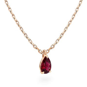 La Poire® Ruby Pendant Necklace, 14K Rose Gold