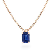 L'Emeraude® Sapphire Pendant Necklace, 14K Rose Gold
