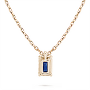 L'Emeraude® Sapphire Pendant Necklace, 14K Rose Gold