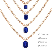 L'Emeraude® Sapphire Pendant Necklace, 14K Rose Gold
