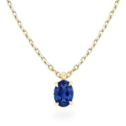 L'Ovale® Sapphire Pendant Necklace, Gold Vermeil