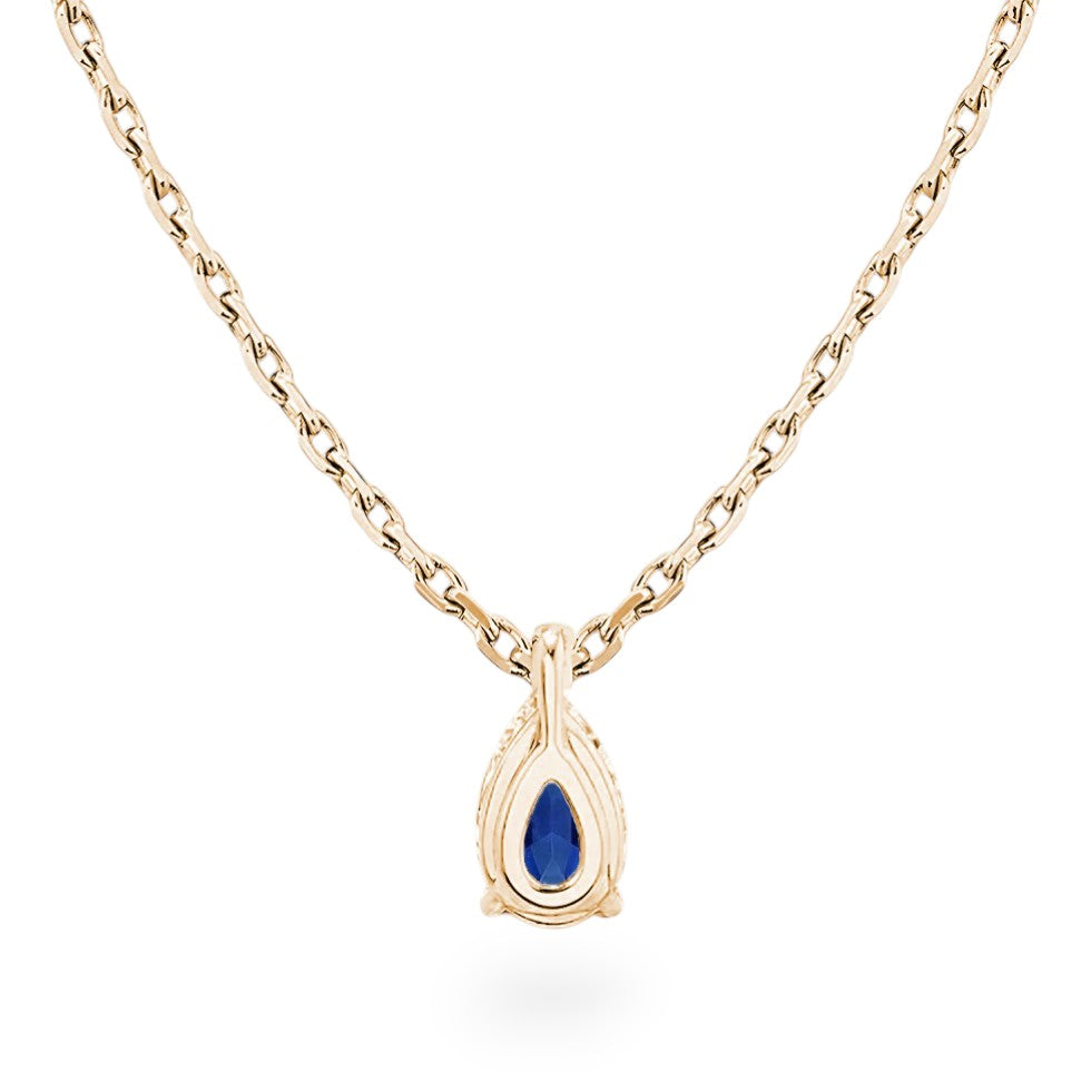 La Poire® Sapphire Pendant Necklace, 14K Rose Gold