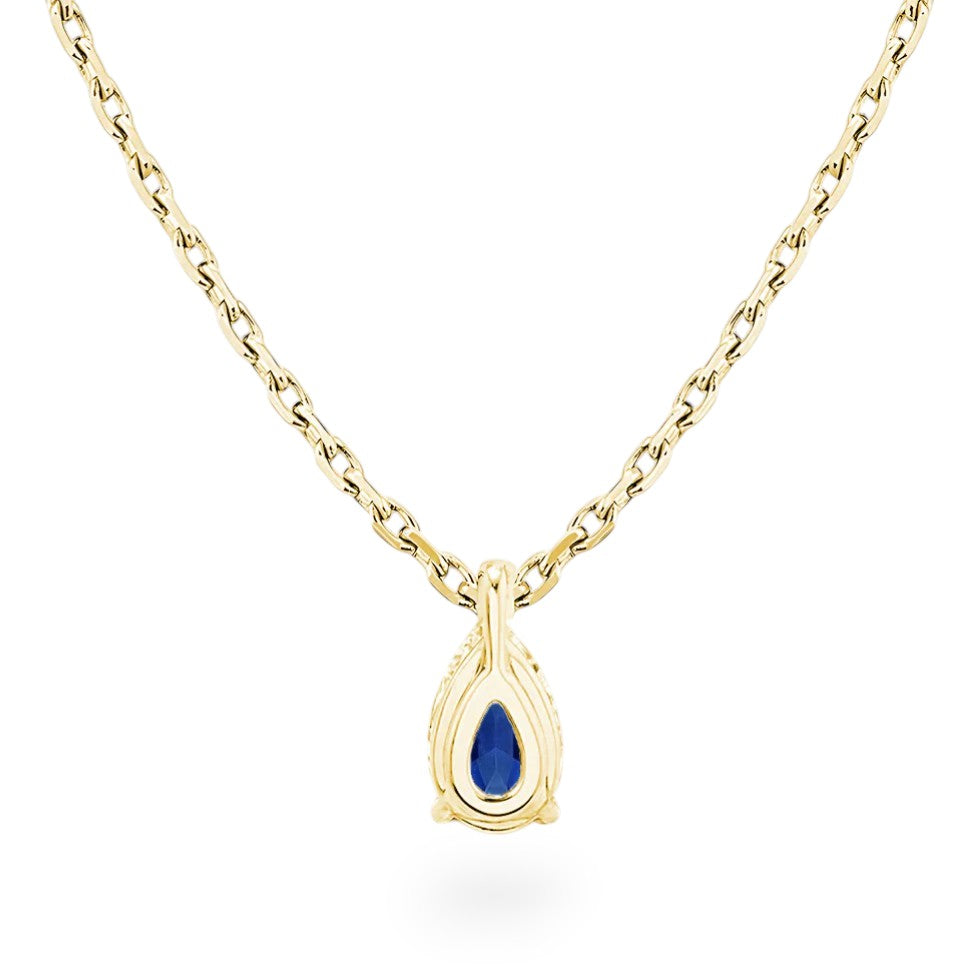 La Poire® Sapphire Pendant Necklace, 14K Gold