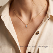 La Poire® Bezel Diamond Pendant Necklace, Platinum