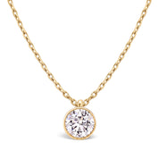 La Ronde® Bezel Diamond Pendant Necklace, Gold Vermeil