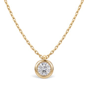 La Ronde® Bezel Diamond Pendant Necklace, Gold Vermeil