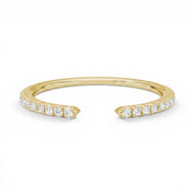 Open Petite Diamond Band, 14K Gold