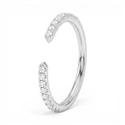 Open Petite Diamond Band, 14K White Gold