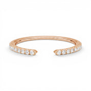 Open Petite Diamond Band, 14K Rose Gold