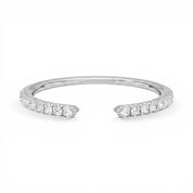 Open Petite Diamond Band, 14K White Gold