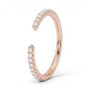 Open Petite Diamond Band, 14K Rose Gold