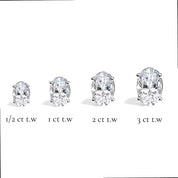 L'Ovale® Diamond Stud Earrings, Platinum